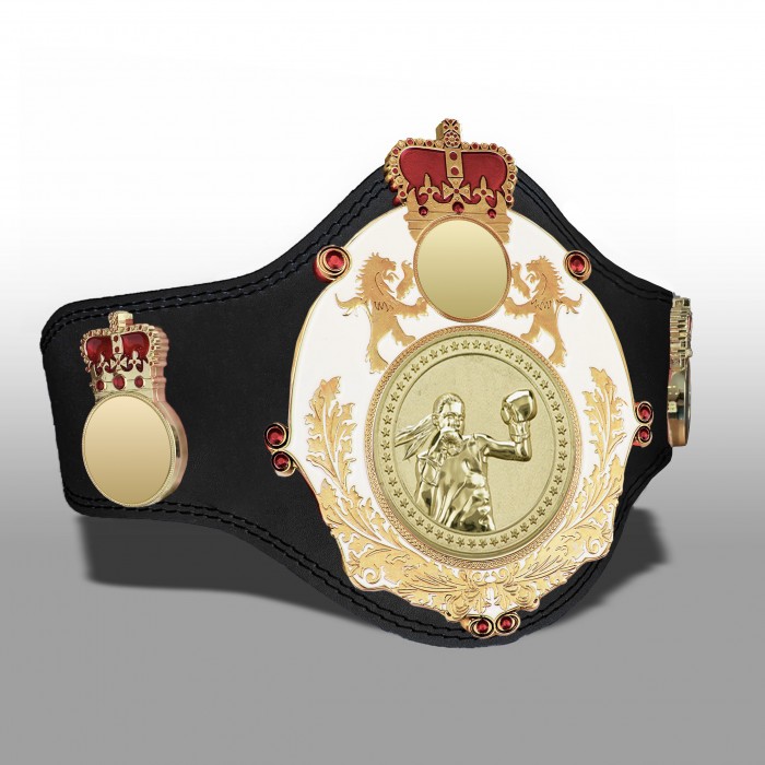 QUEENSBURY PLT LEATHER FEMALE BOXING CHAMPIONSHIP BELT - PLTQUEEN/W/G/FEMBOXG - AVAILABLE IN 4 COLOURS